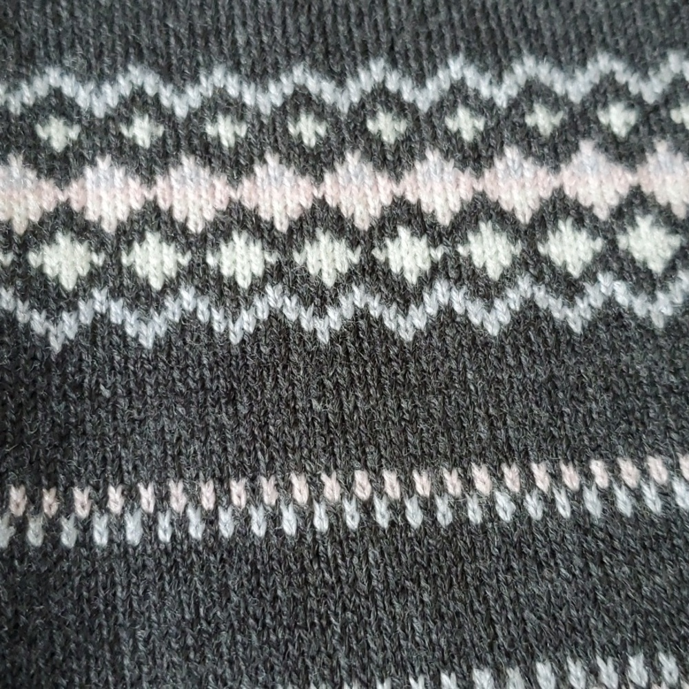 Croft & Barrow Extra cozy Cadigan Pink & Gray stripe cardigan large NWT - Picture 6 of 10
